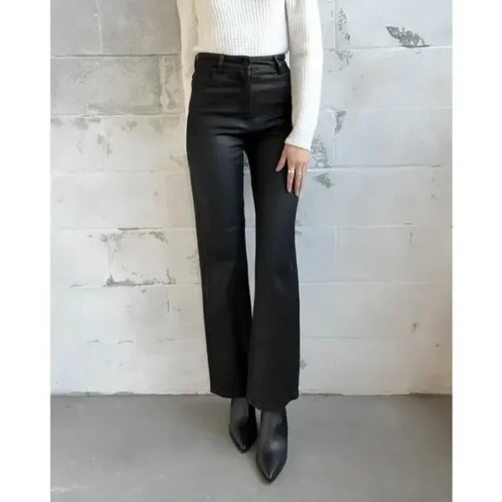 Rolla's Heidi Coated Jeans in Stay Black